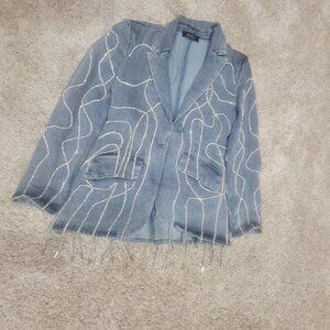 Akira embellished denim blazer - small